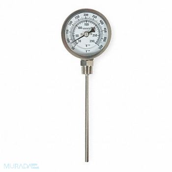 GRAINGER APPROVED Bimetal Thermom 5 In Dial 50 to 550F, 1NGD4