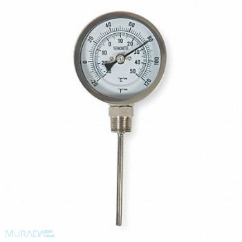 GRAINGER APPROVED Bimetal Thermom 5 In Dial -20 to 120F, 1NGD2