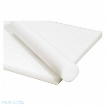 GRAINGER APPROVED PlsticRod AcetalCopolymer 5 Di 4ftL Whte, 6MDY8