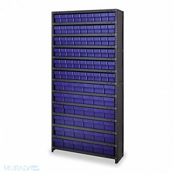 QUANTUM STORAGE SYSTEMS D5601 Enclosed Bin Shlvng 18x75x36in Blue, 1NTU8