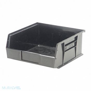 QUANTUM STORAGE SYSTEMS Hang and Stack Bin Black PP 5 in, 1NTV8