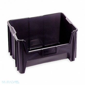 QUANTUM STORAGE SYSTEMS Bin Black Polyethylene 12 7/16 in, 1NTW8