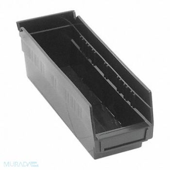 QUANTUM STORAGE SYSTEMS Shelf Bin Black Polypropylene 4 in, 1NTX1