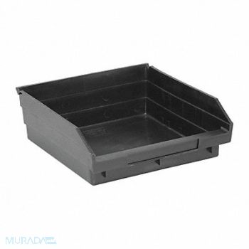 QUANTUM STORAGE SYSTEMS Shelf Bin Black Polypropylene 4 in, 1NTX4