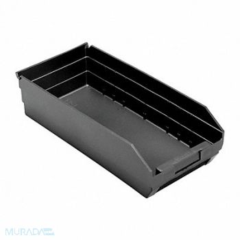 QUANTUM STORAGE SYSTEMS Shelf Bin Black Polypropylene 4 in, 1NTX7