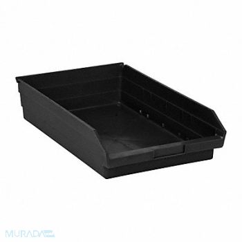 QUANTUM STORAGE SYSTEMS Shelf Bin Black Polypropylene 4 in, 1NTX8