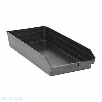 QUANTUM STORAGE SYSTEMS Shelf Bin Black Polypropylene 4 in, 1NTY7