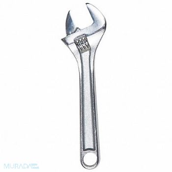 WESTWARD Adj. Wrench Steel Chrome 12, 1NYA5