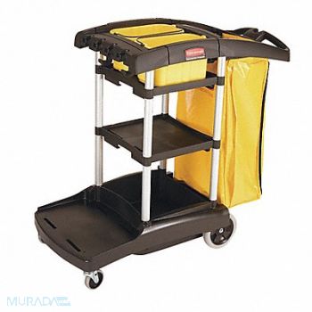 RUBBERMAID COMMERCIAL PRODUCTS Janitor Cart 44 in H 34 gal Cap., 1PBJ6