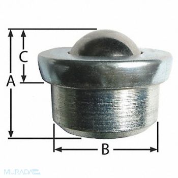 ASHLAND CONVEYOR Ball Transfer Drop-In 5/8 Ball Dia., 1PDY2