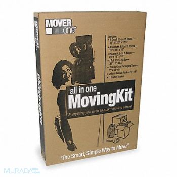 GRAINGER APPROVED Printed Moving Box Kit Single Wall 200#, 1PKA2