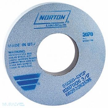 NORTON Grinding Wheel T1 12x1x5 CA 60G Sft Blue, 1PNC8