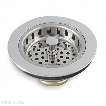 GRAINGER APPROVED SinkStrainer D3-1/2 to4 Brass Chrome, 1PPF4