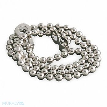 GRAINGER APPROVED Stopper Chain Nickel PK5, 1PPH2