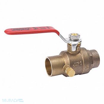 GRAINGER APPROVED Brass Ball Valve Inline Sweat 1 in, 1PYP5