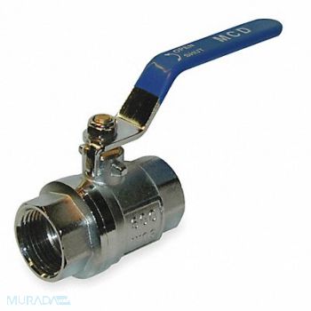 GRAINGER APPROVED CP Brass Ball Valve Inline FNPT 1-1/2 in, 1PYU3