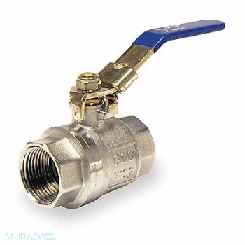 GRAINGER APPROVED CP Brass Ball Valve Inline FNPT 1 in, 1PYV3