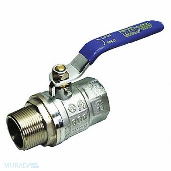 GRAINGER APPROVED NP Brass Ball Valve FNPT x MNPT 2, 1PYX8