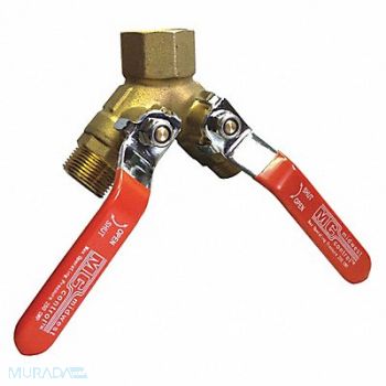 GRAINGER APPROVED Brass BV 3-Way FNPTxMNPT 1 x3/4, 1PYZ7