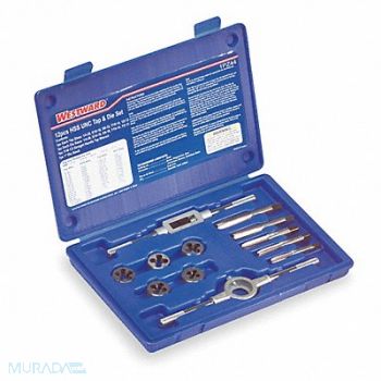 WESTWARD Tap/Die Set 12 Pieces, 1PZ44