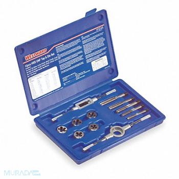 WESTWARD Tap/Die Set 12 Pieces, 1PZ45