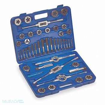 WESTWARD Tap/Die Set 45 PC HSS, 1PZ52