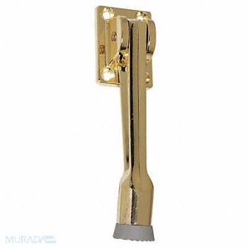 ROCKWOOD Lever Door Holder Pol Brass Cast Brass, 3HHU7