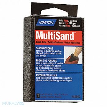 NORTON Sanding Sponge 2 3/4 in W 4 in L, 1RDW1