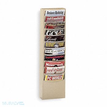 GRAINGER APPROVED Literature Rack Tan 11 Compartments, 8V675