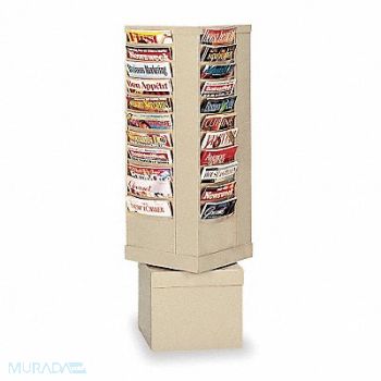 DURHAM MFG Magazine Display 44 Compartments Tan, 1RH37
