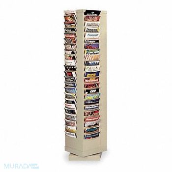 DURHAM MFG Magazine Display 92 Compartments Tan, 1RH41
