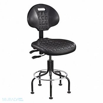 BEVCO Task Chair Poly Black 24 to 29 Seat Ht, 1RL24