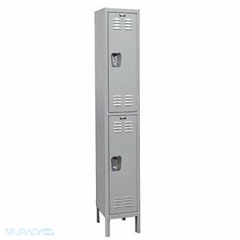 HALLOWELL Lckr 2x1Lckr LtGry 78 x12 x18 Assm, 1RZU5