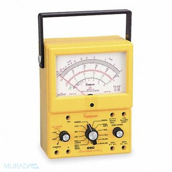 SIMPSON ELECTRIC Analog Multimeter 1000V 10A 20M Ohms, 1TC62