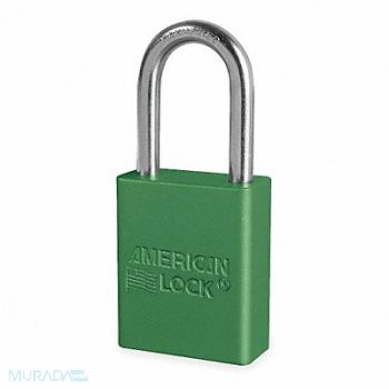 AMERICAN LOCK D1918 Lockout Padlock KD Green 1-7/8 H, 1TDB9