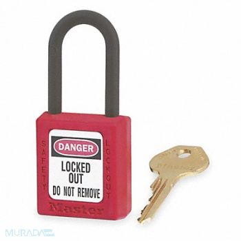 MASTER LOCK D1942 Lockout Padlock KD Red 1-3/4 H, 1TDC9