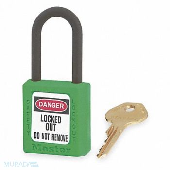 MASTER LOCK D1942 Lockout Padlock KD Green 1-3/4 H, 1TDD4