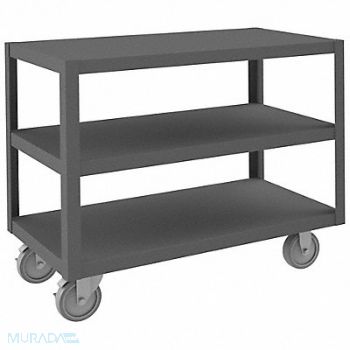 DURHAM MFG Mobile Table 3 Shelves, 1TGN5
