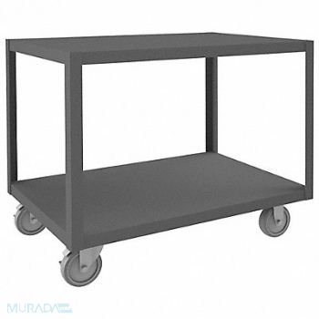 DURHAM MFG Mobile Table 2 Shelves, 1TGN6