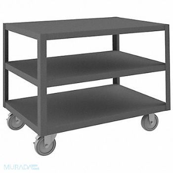 DURHAM MFG Mobile Table 3 Shelves, 1TGN7
