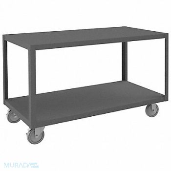 DURHAM MFG Mobile Table 2 Shelves, 1TGN8