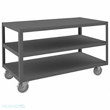 DURHAM MFG Mobile Table 3 Shelves, 1TGN9