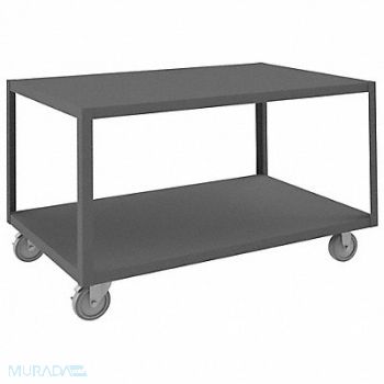 DURHAM MFG Mobile Table 2 Shelves, 1TGP1