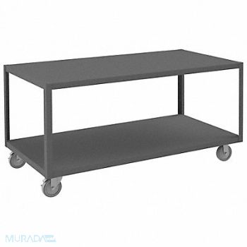 DURHAM MFG Mobile Table 2 Shelves, 1TGP3