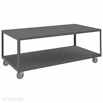 DURHAM MFG High Deck Portable Table 2 Shelves, 1TGP5