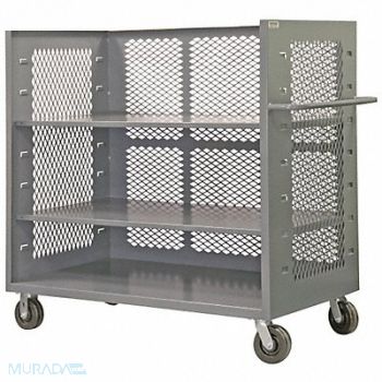 GRAINGER APPROVED Stock Cart With 3-Sides 36 in L, 5LVU6