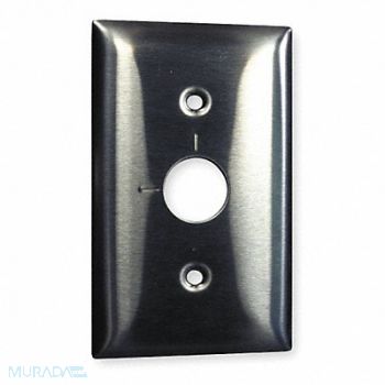 HUBBELL Barrel Key Wall Plate 1 Gang Silver, 1TJX2