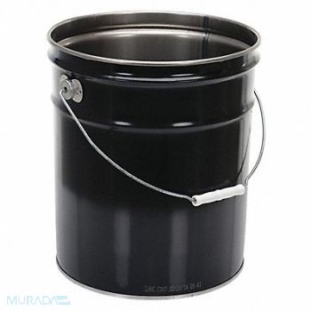 GRAINGER APPROVED Pail Steel Black Open Head, 1TMH6