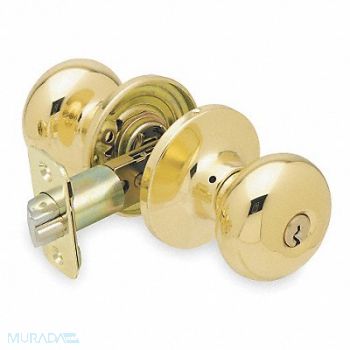 GRAINGER APPROVED Knob Lockset Mechanical Entrance Grd. 3, 2VMW7