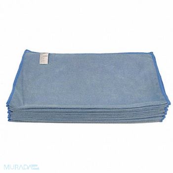 TOUGH GUY Microfiber Cloth 16 x 16 Blue PK12, 1TTX8